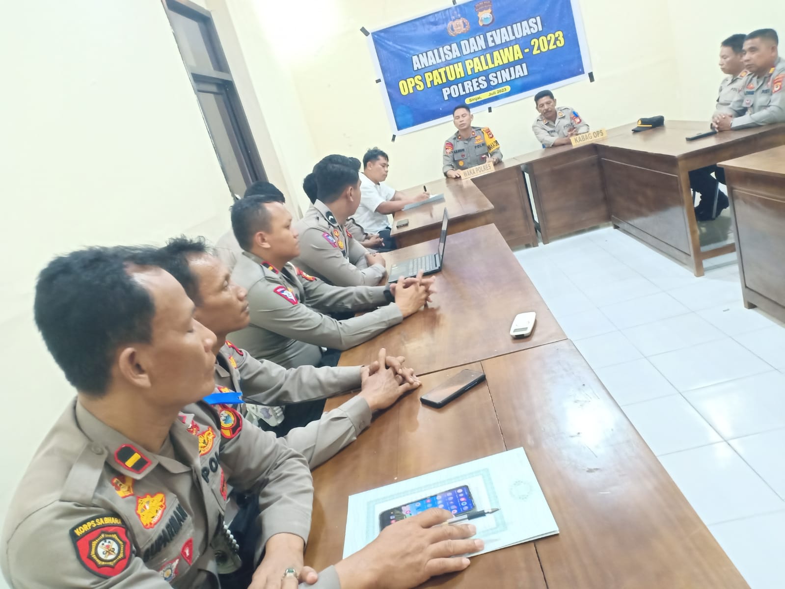 Wakapolres Sinjai Pimpin Anev Mingguan Ops Patuh Pallawa 2023