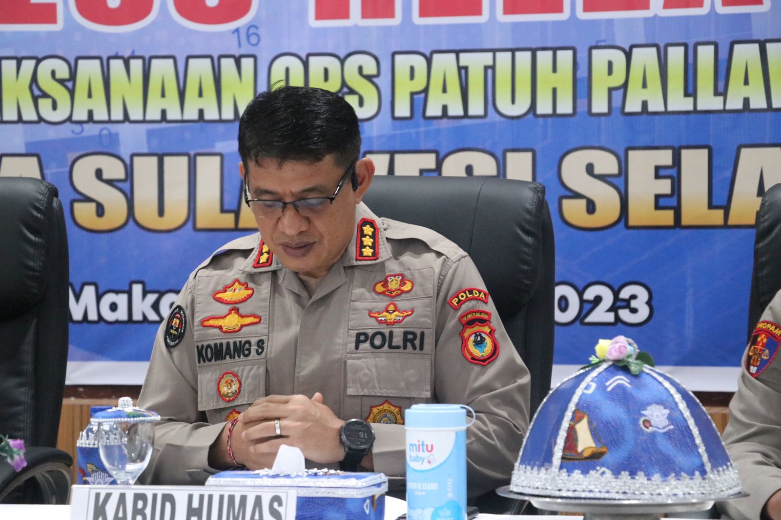 Kapolda Sulsel Pimpin Press Release hasil Operasi Patuh Pallawa 2023