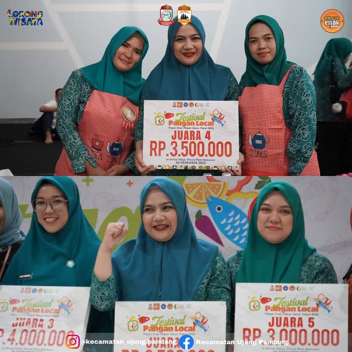 Ketua TP PKK Kecamatan Ujung Pandang, Meraih Juara Dalam Festival Pangan Lokal