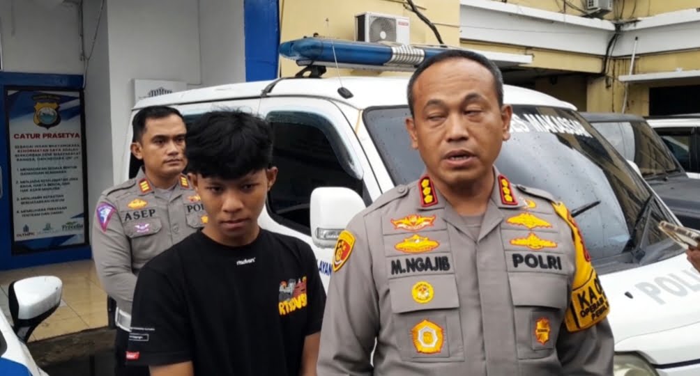 Pemuda Yang Sempat Viral Melakukan Aksi Freestyle, Kini di Amankan Di Polrestabes Makassar